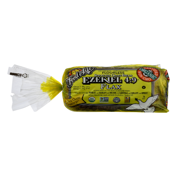 Food For Life Ezekiel 4:9 Flourless Sprouted Grain Flax Bread - 24 Ounce