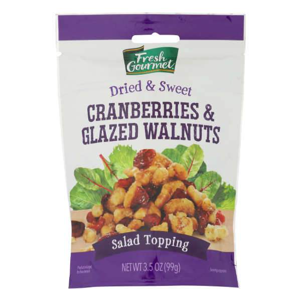 Fresh Gourmet Cranberries & Glazed Walnuts - 3.5 Ounce