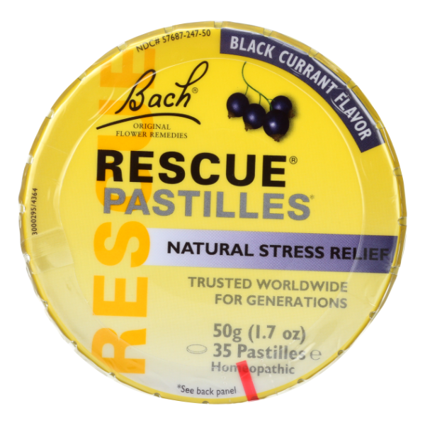 Bach Black Currant Natural Stress Relief Rescue Pastilles - 50 Gram