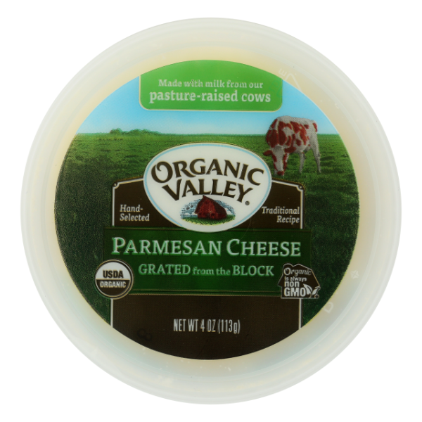 Organic Valley Grated Parmesan Cheese - 4 Ounce