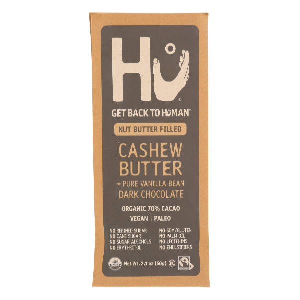 Hu Chocolate Cashew Butter & Pure Vanilla Bean Dark Chocolate Bar - 2.1 Ounce