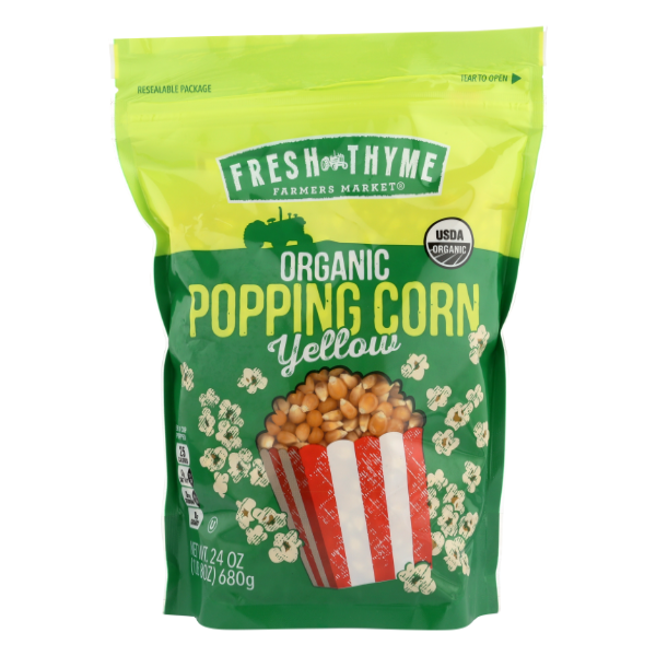 Fresh Thyme Organic Yellow Popping Popcorn - 24 Ounce