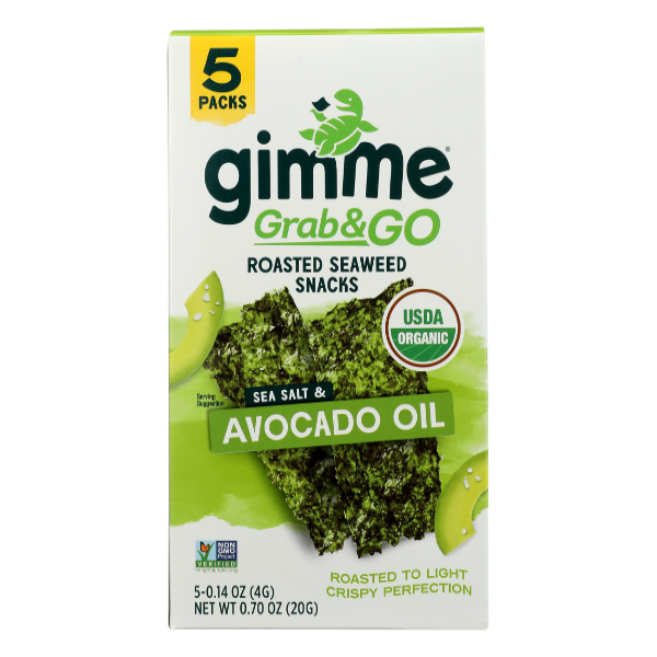 Gimme Roasted Sea Salt Avocado Oil Seaweed Snack - 0.7 Ounce