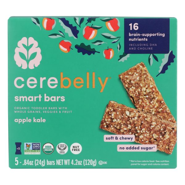 Cerebelly Apple Kale Toddler Bar - 4.2 Ounce