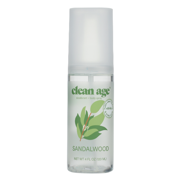 Clean Age Sandalwood Deodorant Spray - 4 Ounce