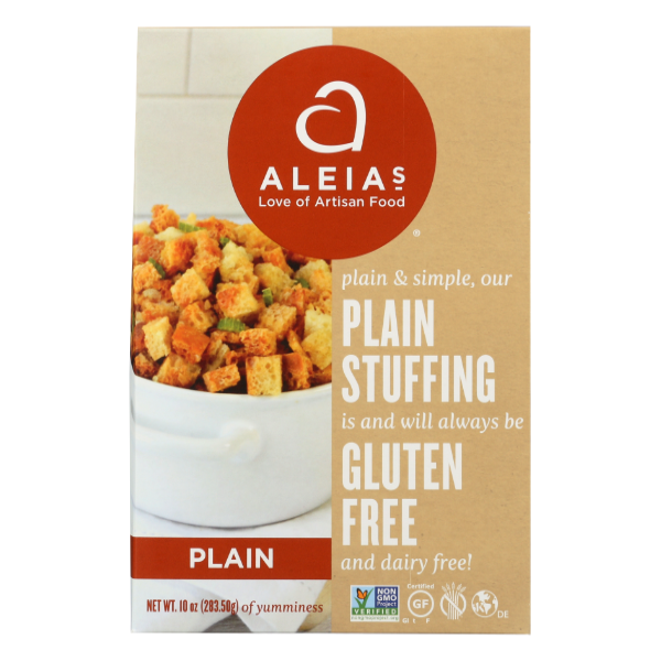 Aleias Gluten Free Plain Stuffing Mix - 10 Ounce