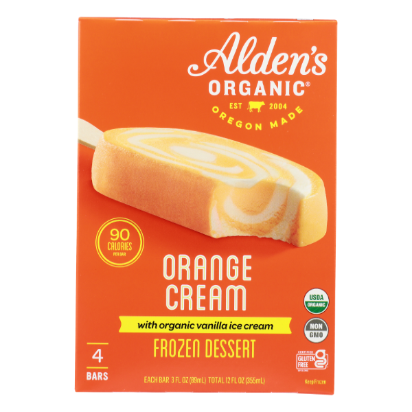 Alden's Organic Orange Cream Bars - 12 Fluid ounce