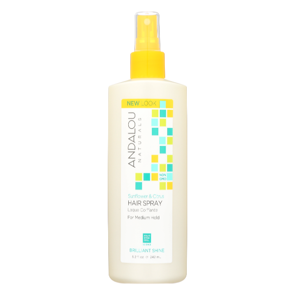 Andalou Naturals Sunflower & Citrus Brilliant Shine Hair Spray - 8.2 Ounce