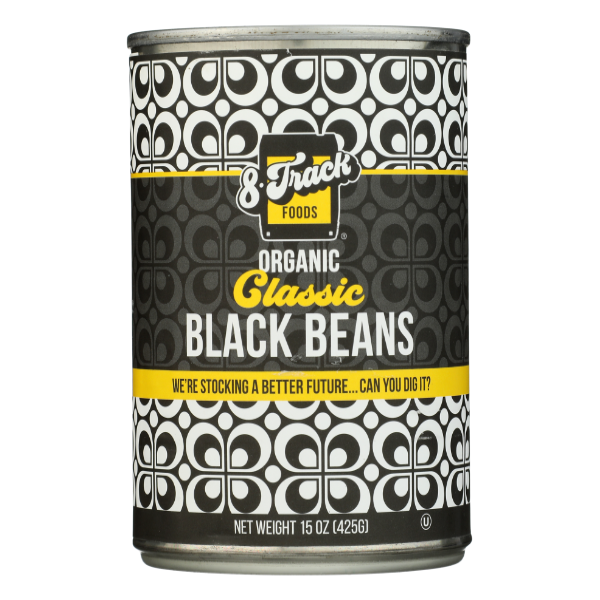 8 Track Foods  Classic Black Beans - 15 Ounce
