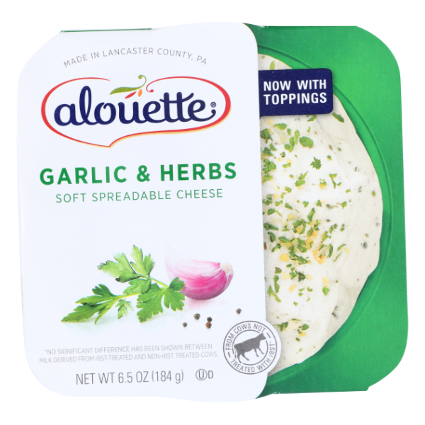 Alouette Garlic & Herbs Soft Spreadable Cheese - 6.5 Ounce