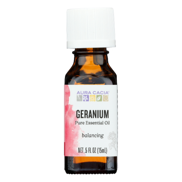 Aura Cacia Geranium Essential Oil - 0.5 Ounce