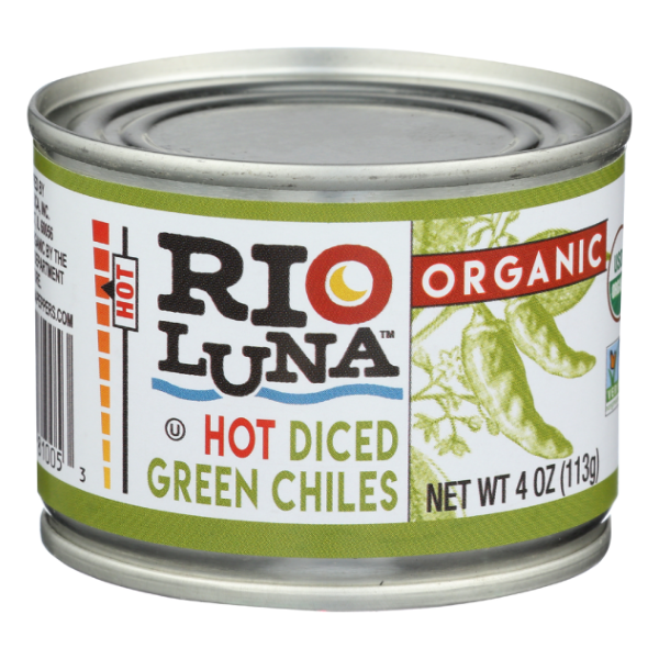 Rio Luna Hot Diced Green Chiles - 4 Ounce