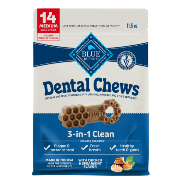 Blue Buffalo Dental Chews Medium Daily Chews 28ct - 11.5 Ounce