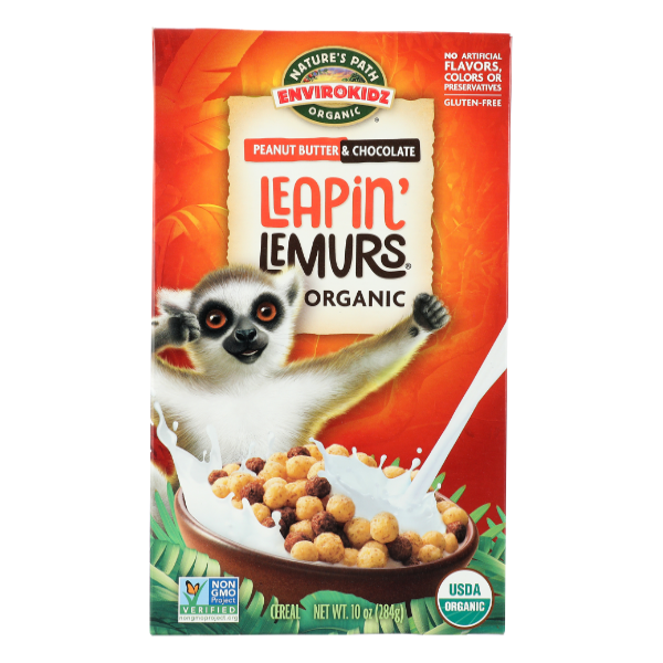Nature's Path Envirokidz Leapin' Lemurs Peanut Butter & Chocolate Cereal - 10 Ounce