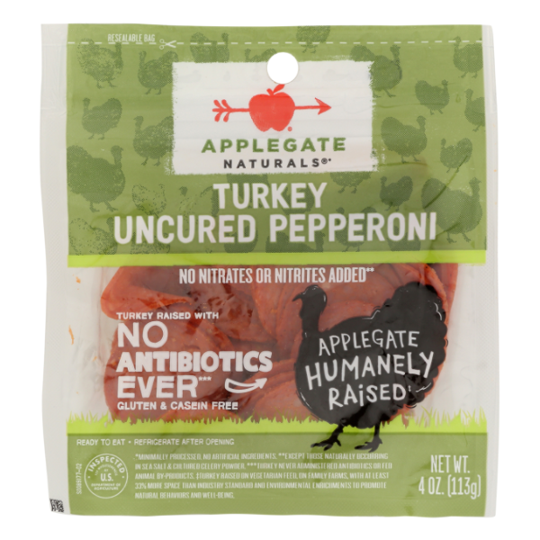 Applegate Naturals Uncured Turkey Pepperoni - 4 Ounce