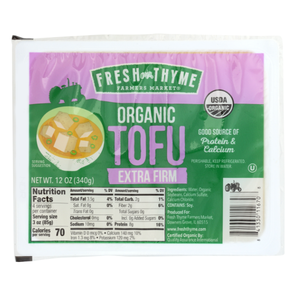 Fresh Thyme Organic Extra Firm Tofu - 12 Ounce