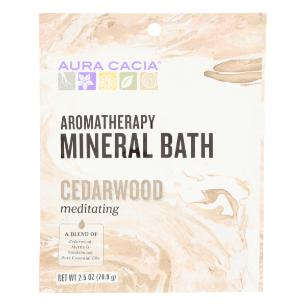 Aura Cacia Meditating Cedarwood Aromatherapy Mineral Bath - 2.5 Ounce