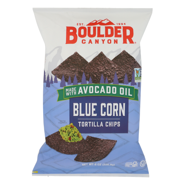 Boulder Canyon Blue Corn Tortilla Chips - 8 Ounce