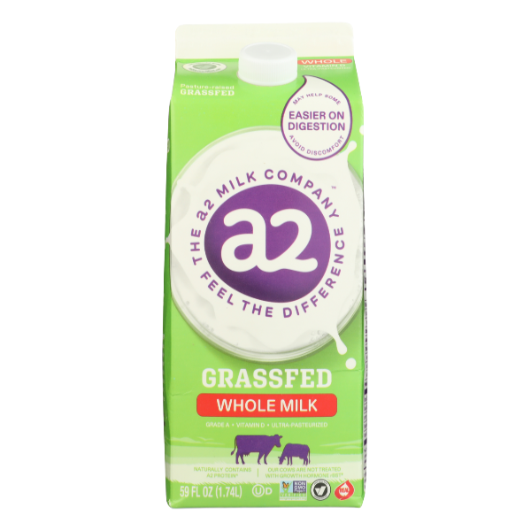 A2 Grassfed Whole Milk - 59 Fluid ounce