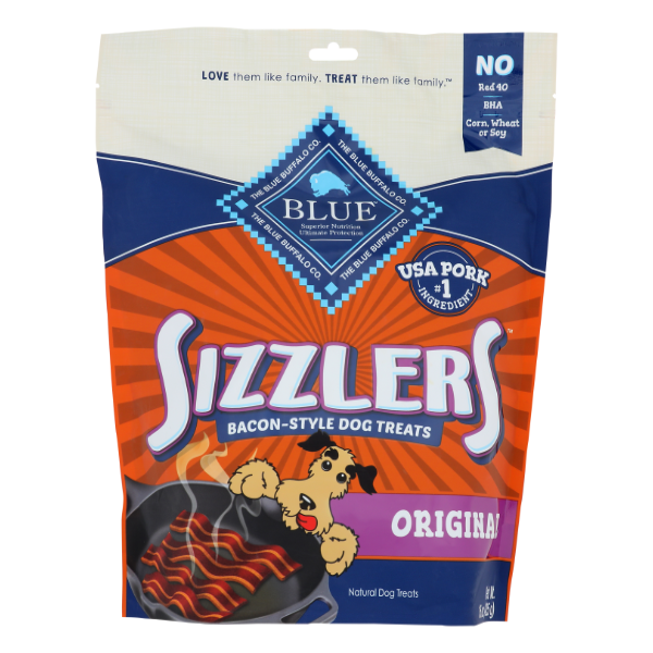 Blue Buffalo Sizzlers Bacon Style Dog Treats - 15 Ounce