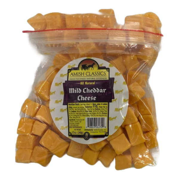Amish Classic Cheddar Cheese Cubes - 12 Ounce