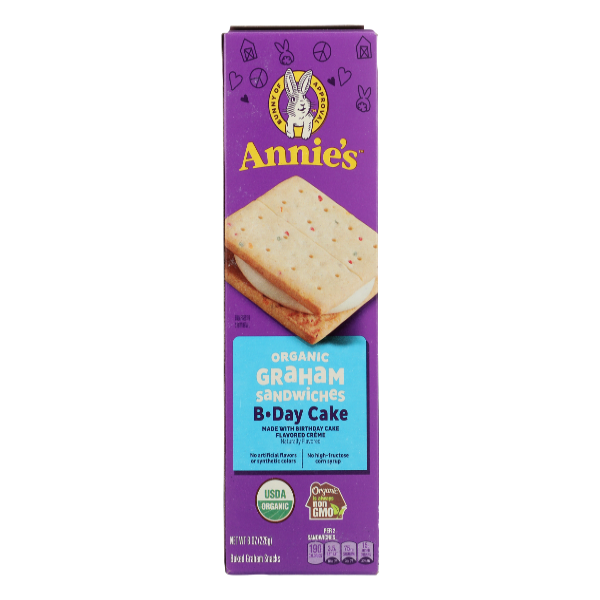 Annie's Organic Birthday Cake Graham Cracker Sandwich Cookies - 8 Ounce