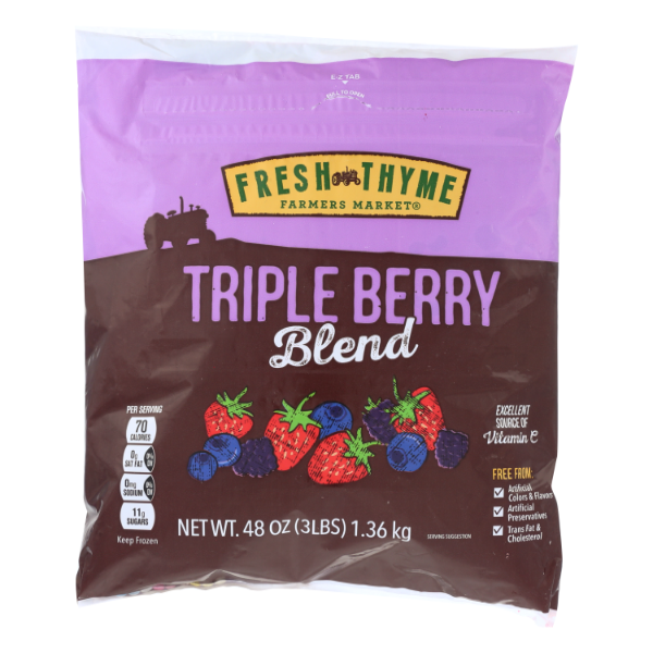 Fresh Thyme Frozen Triple Berry Blend - 3 Pound
