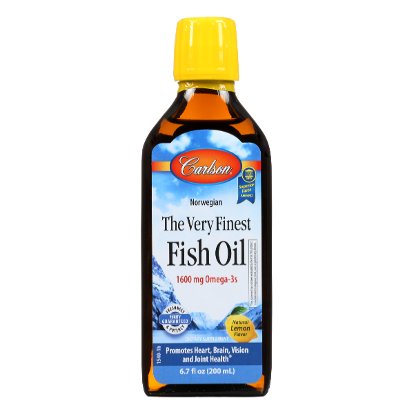 Carlson The Very Finest Fish Oil Lemon Flavor Dietary Supplement - 6.7 Fluid ounce