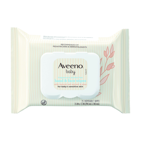 Aveeno Baby Hand & Face Wipes - 25 Each