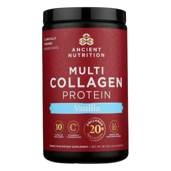 Ancient Nutrition Multi Collagen Protein Powder Vanilla Flavor - 475 Gram