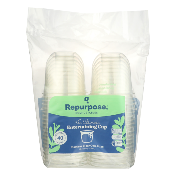 Repurpose Cups Cold Stemless 12oz 40ct - 40 Each