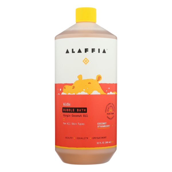 Alaffia Kids Everyday Coconut Strawberry Bubble Bath - 32 Fluid ounce