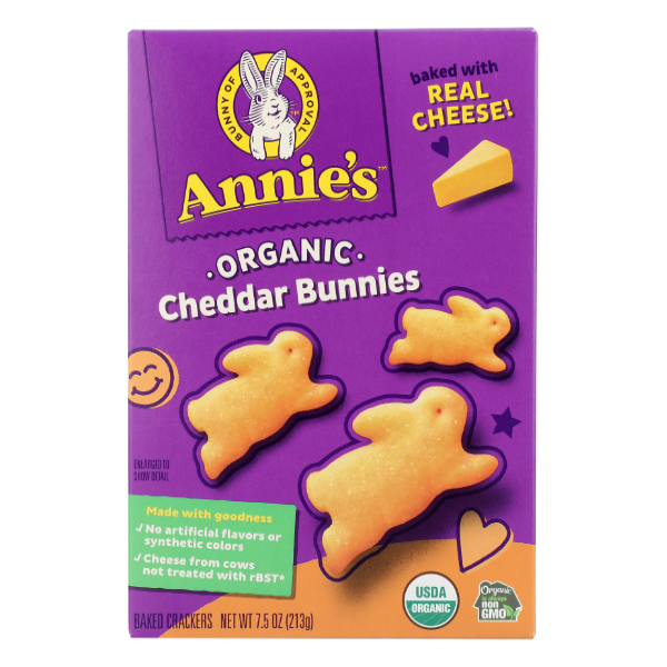 Annie's Organic Cheddar Bunnies Crackers - 7.5 Ounce