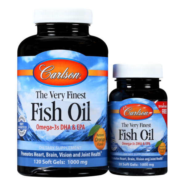 Carlson The Very Finest Fish Oil Orange Flavor Dietary Supplement - 150 Each