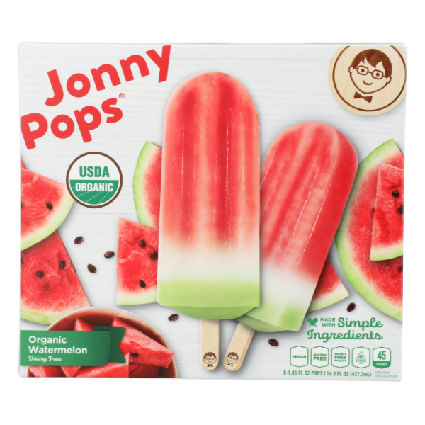 Jonny Pops Organic Watermelon Pops - 14.8 Fluid ounce