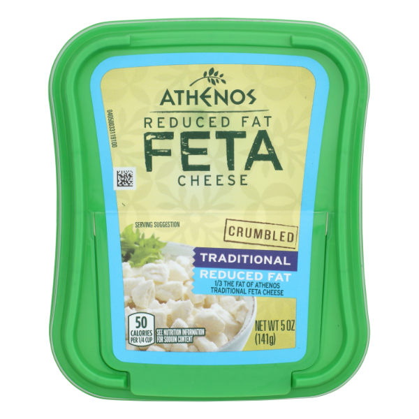 Athenos Reduced Fat Traditional Crumbled Feta Cheese - 5 Ounce