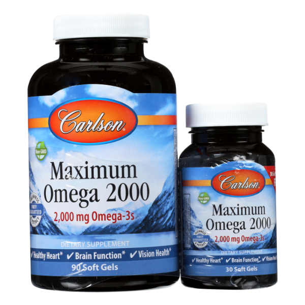 Carlson Maximum Omega 2000 Dietary Supplement - 120 Each