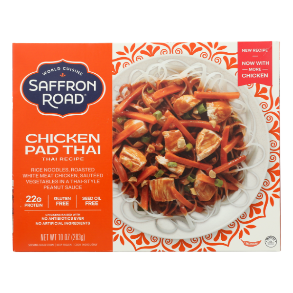 Saffron Road Chicken Pad Thai With Rice Noodles - 10 Ounce