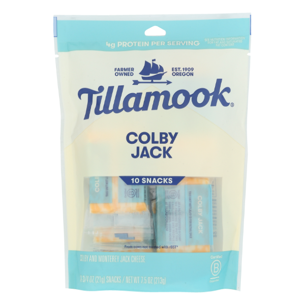 Tillamook Colby Jack Snacking Cheese 10ct - 7.5 Ounce