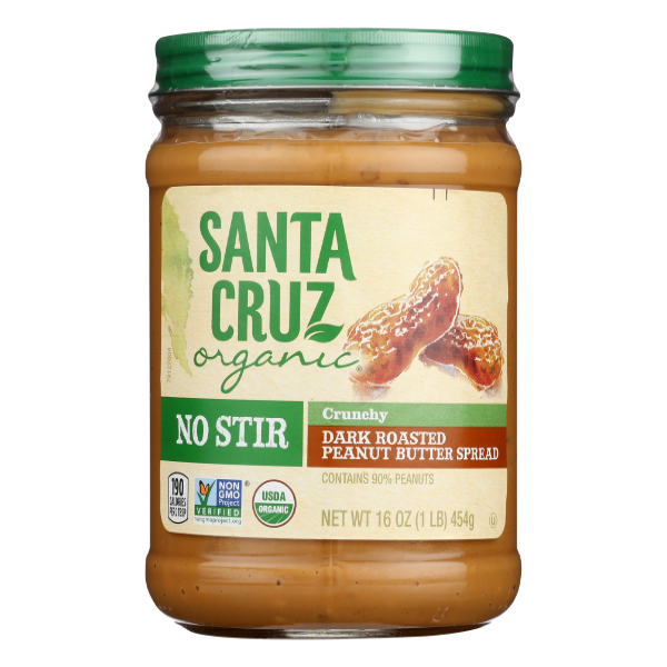Santa Cruz Peanut Btr Crn Dr Ns Org - 16 Ounce
