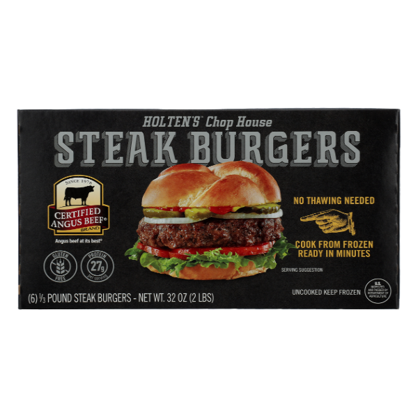 Certified Angus Beef Steak Burgers 6 Ct - 32 Ounce