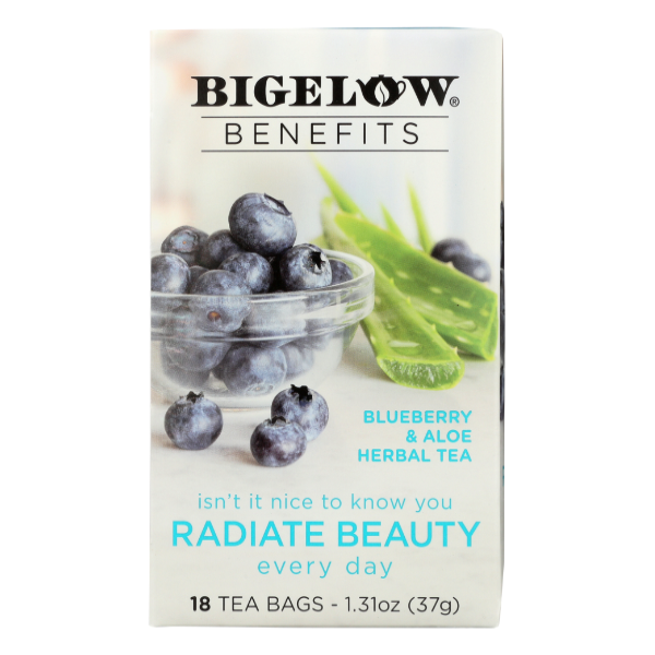 Bigelow Benefits Blueberry And Aloe Herbal Tea 18ct - 1.31 Ounce
