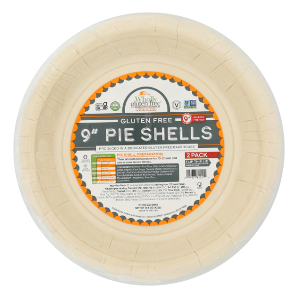 Wholly Wholesome Gluten Free 9 Inch Pie Shells 2pk - 14.9 Ounce