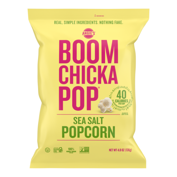 Angies Boom Chicka Pop Sea Salt Popcorn - 4.8 Ounce
