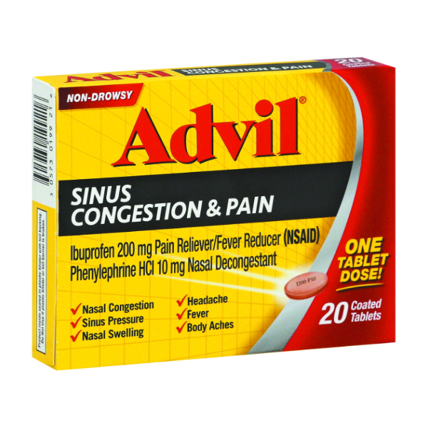 Advil Sinus Congestion & Pain Tablets - 20 Each