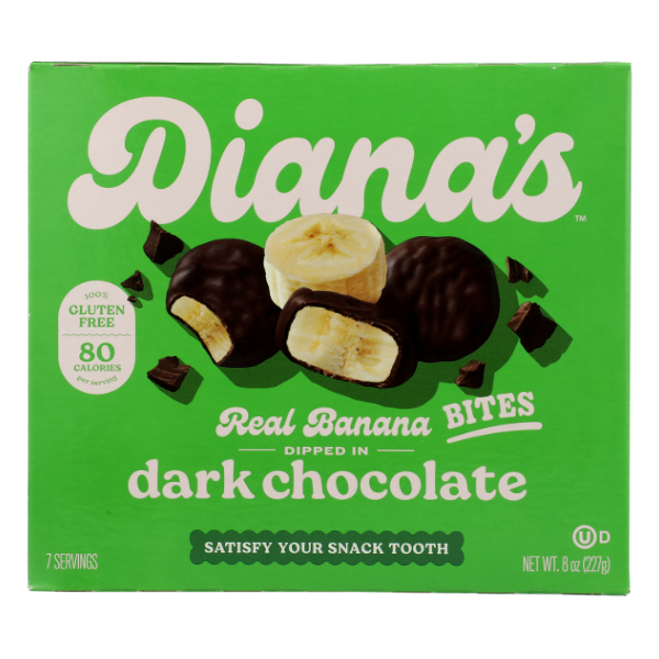 Dianas Bananas Dark Chocolate Banana Bites - 8 Ounce