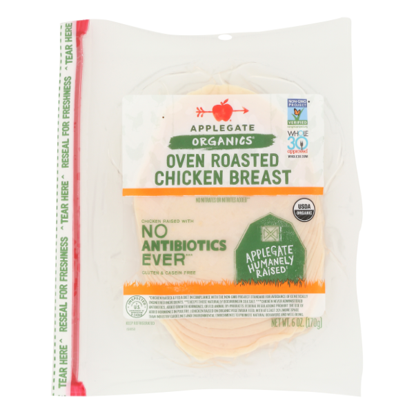 Applegate Organics Oven Roasted Chicken Breast - 6 Ounce