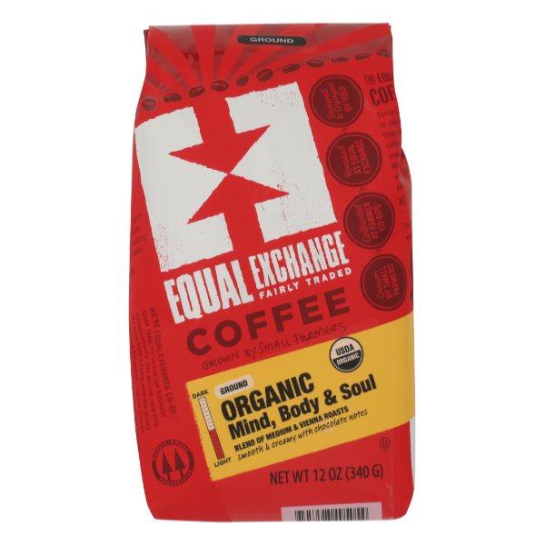 Equal Exchange Organic Mind Body Soul Ground Coffee - 12 Ounce
