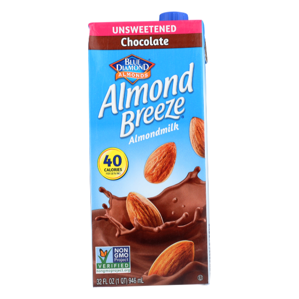 Blue Diamond Almond Breeze Unsweetened Chocolate Almond Milk - 32 Fluid ounce