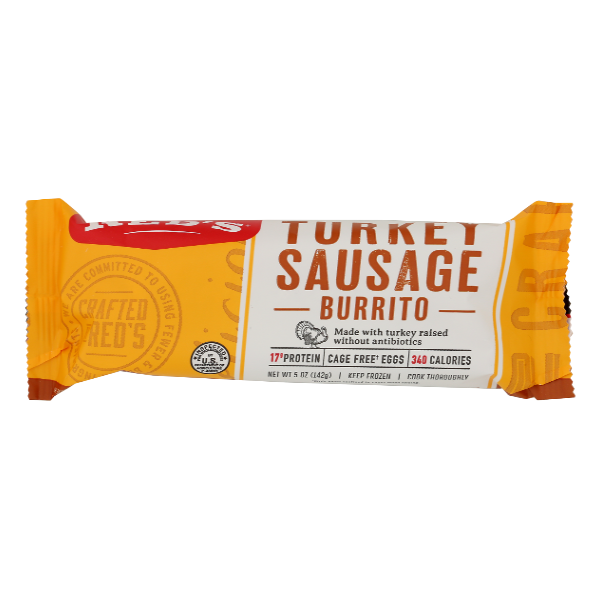 Red's Turkey Sausage Egg & Three Cheese Breakfast Burrito - 5 Ounce